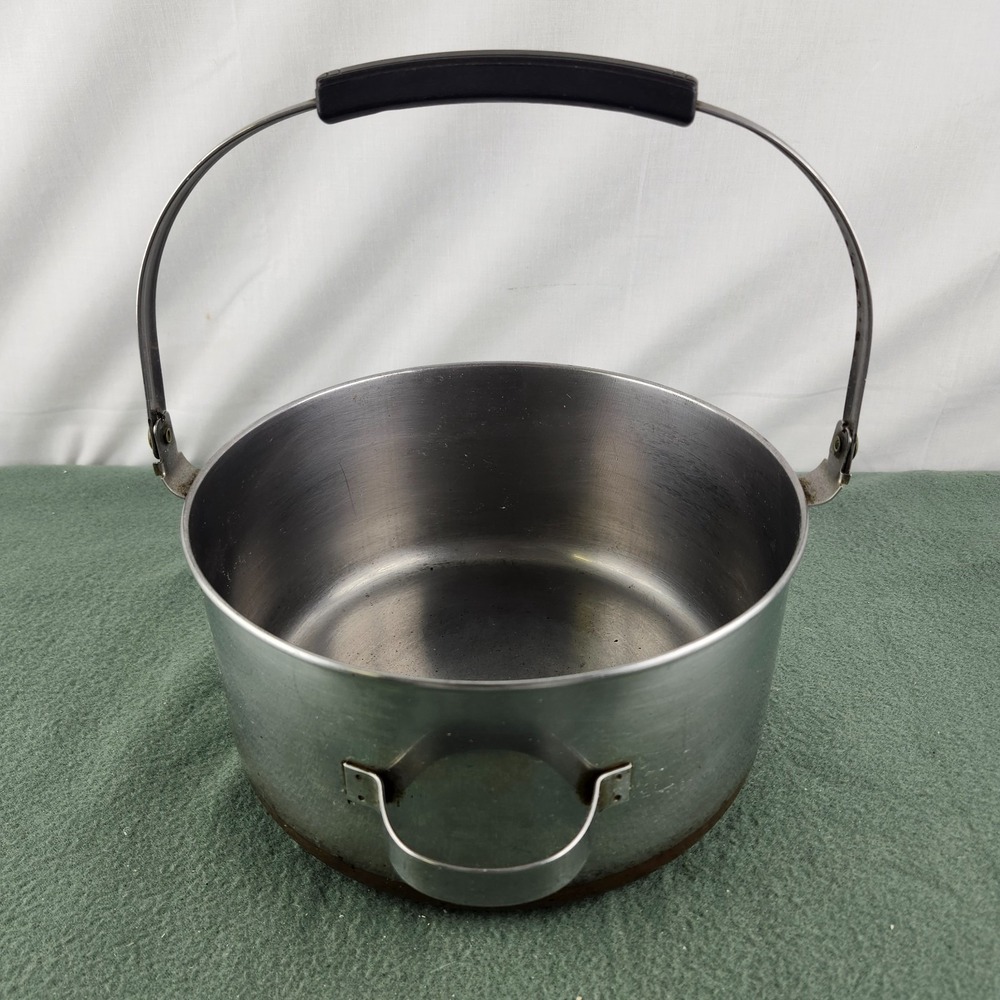 VINTAGE REVERE WARE 1801 4.5 Qt Stock Pot BAIL HANDLE Copper Clad 2363973 NO LID